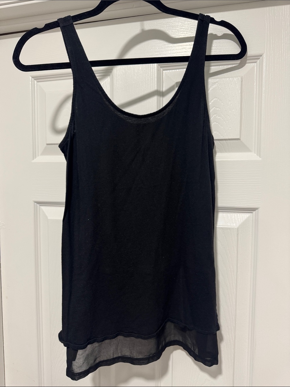 Express Black Layered Hem Tank Top